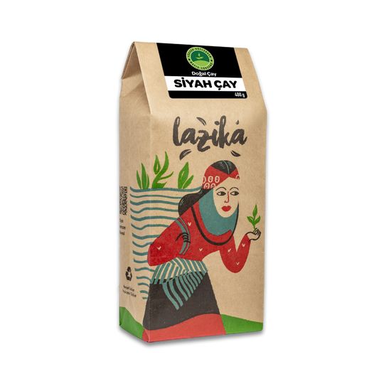 Lazika Siyah Çay 400g — Rize Ardeşen yüksek köy mayıs hasadı, ilk hasat, çift filtreli tozsuz siyah çay, berrak ve güçlü lezzet, 400g