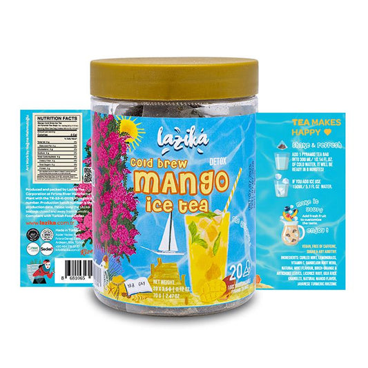 Soğuk Demleme Naneli Mango Aromalı Detoks Soğuk Çay