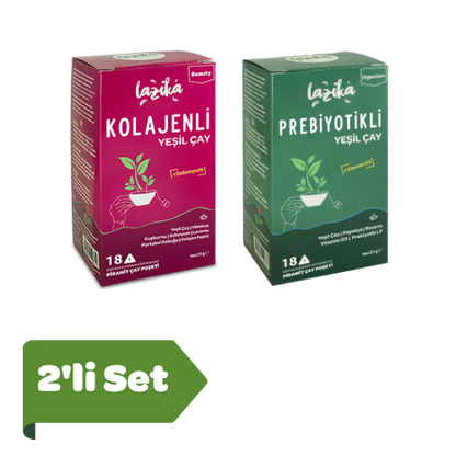 Avantajlı İkili Set Kolajenli ve Prebiyotikli Yeşil Çay