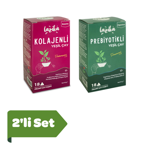Avantajlı İkili Set Kolajenli ve Prebiyotikli Yeşil Çay