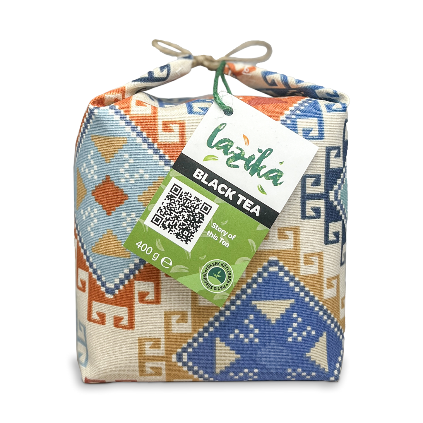 Desenli Bez Ambalaj Siyah Çay