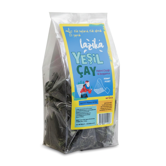 Yeşil Çay Bergamot, Hatmi Çiçeği Piramit Poşet