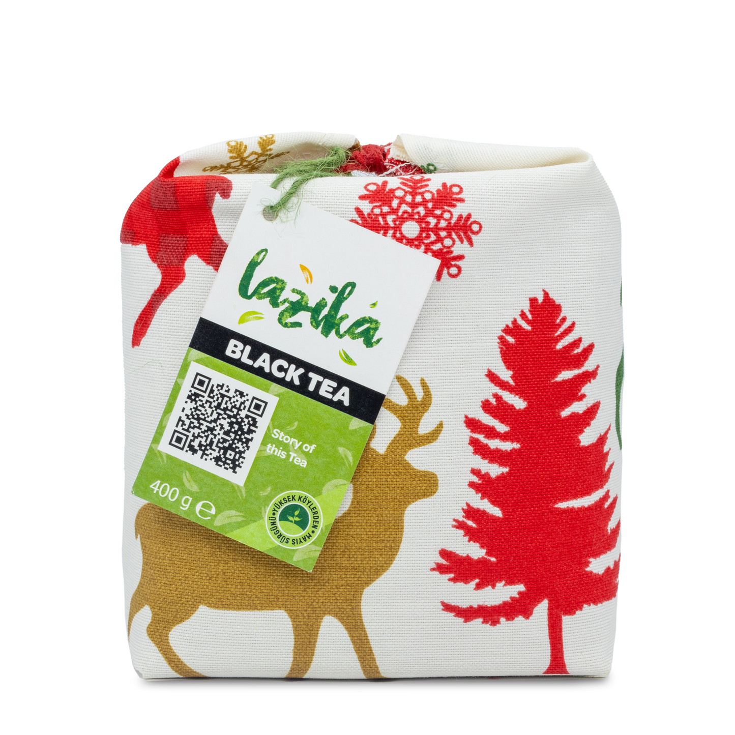 Desenli Bez Ambalaj Siyah Çay