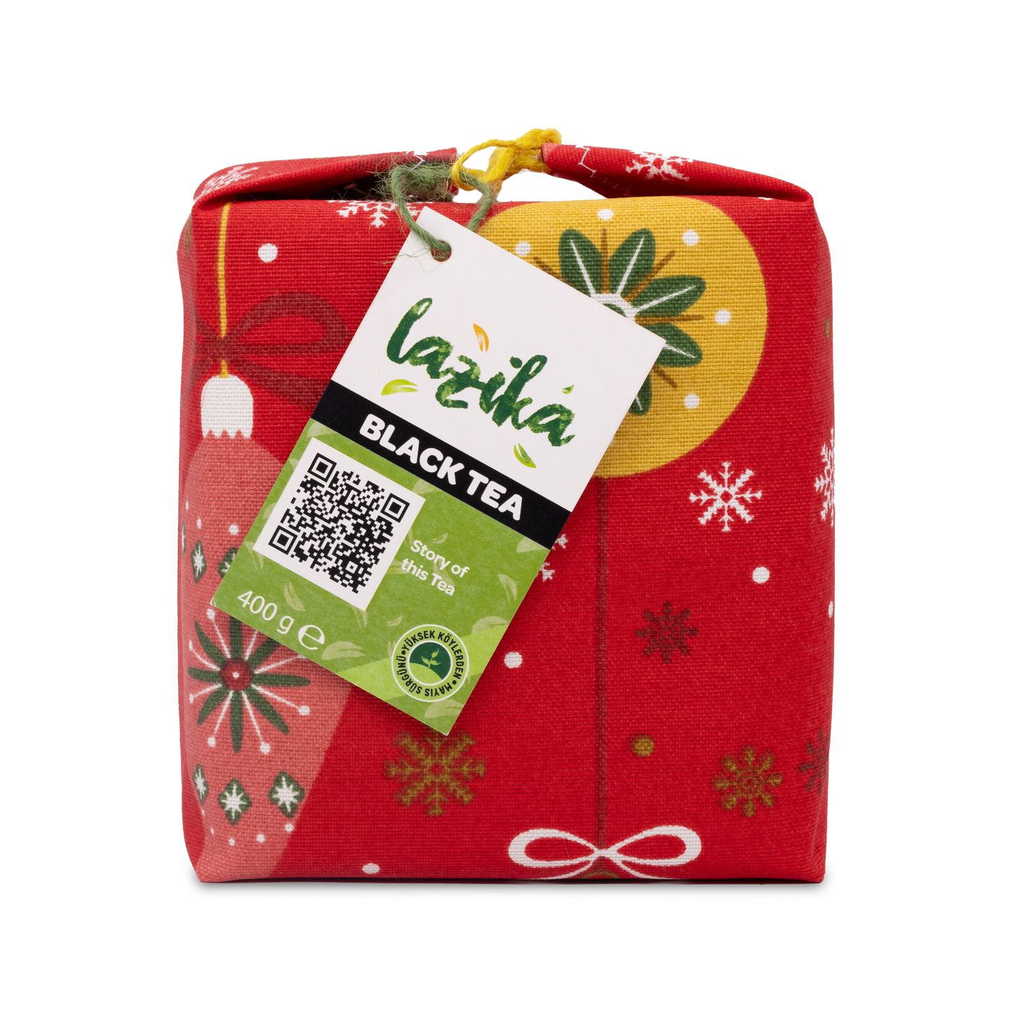 Desenli Bez Ambalaj Siyah Çay