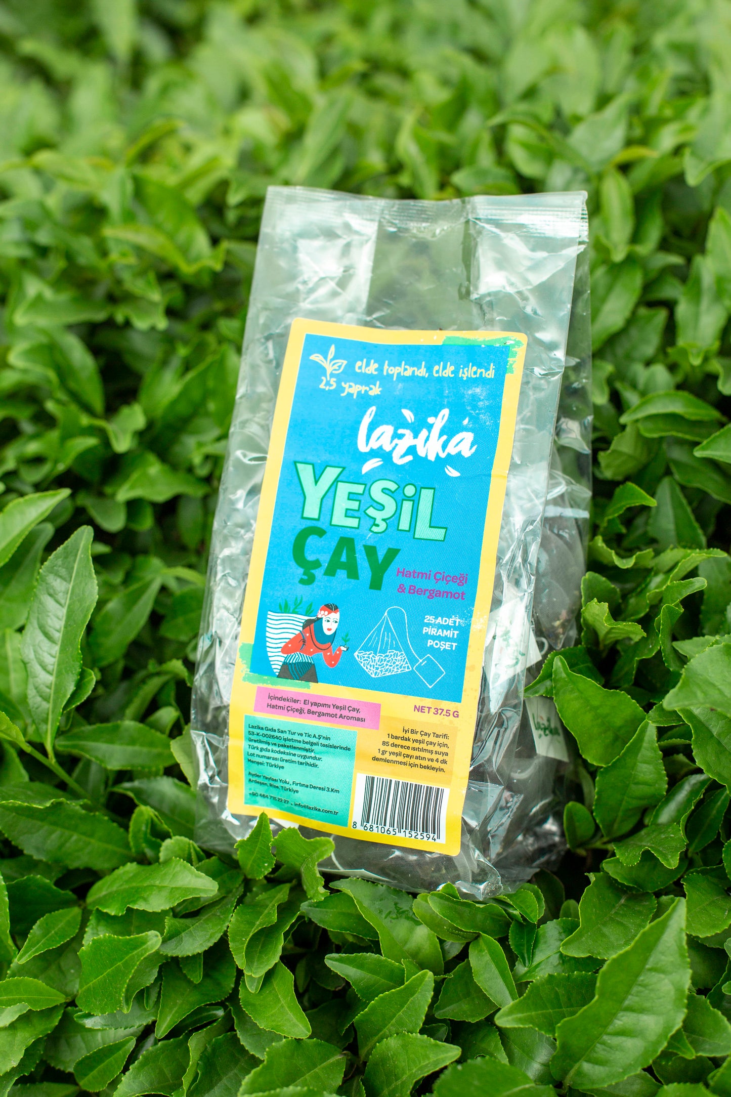 Yeşil Çay Bergamot, Hatmi Çiçeği Piramit Poşet